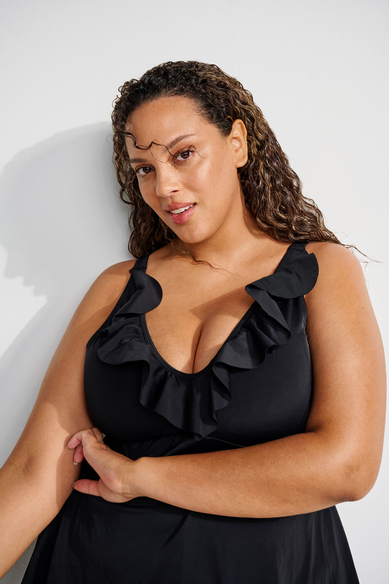 ZizziBadeanzug mit R&uuml;schen, , Model