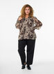 Bluse mit floralem Print, Schwarz, Model image number 1