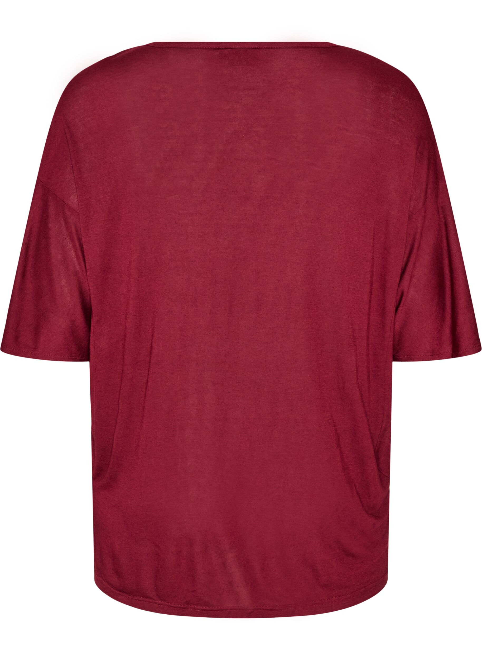 ZizziLockeres T-Shirt aus Viskose-Jersey, Rot, Packshot image number 1