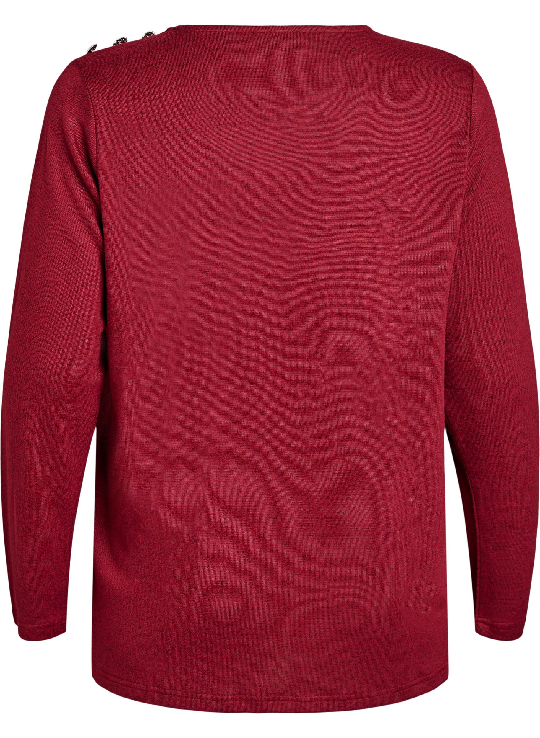 ZizziBluse mit Zierkn&ouml;pfen, Rot, Packshot image number 1