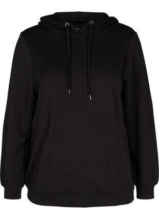 Sweatshirt mit Taschen und Kapuze, Black, Packshot image number 0