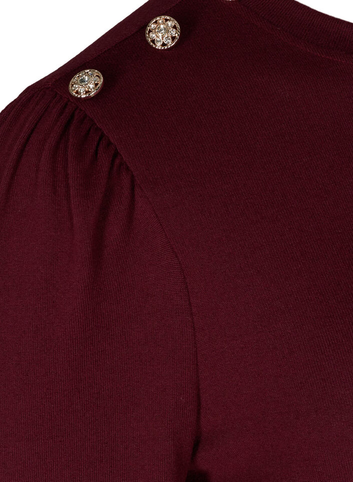 Langarm Bluse mit Schulterdetail, Port Royal, Packshot image number 3