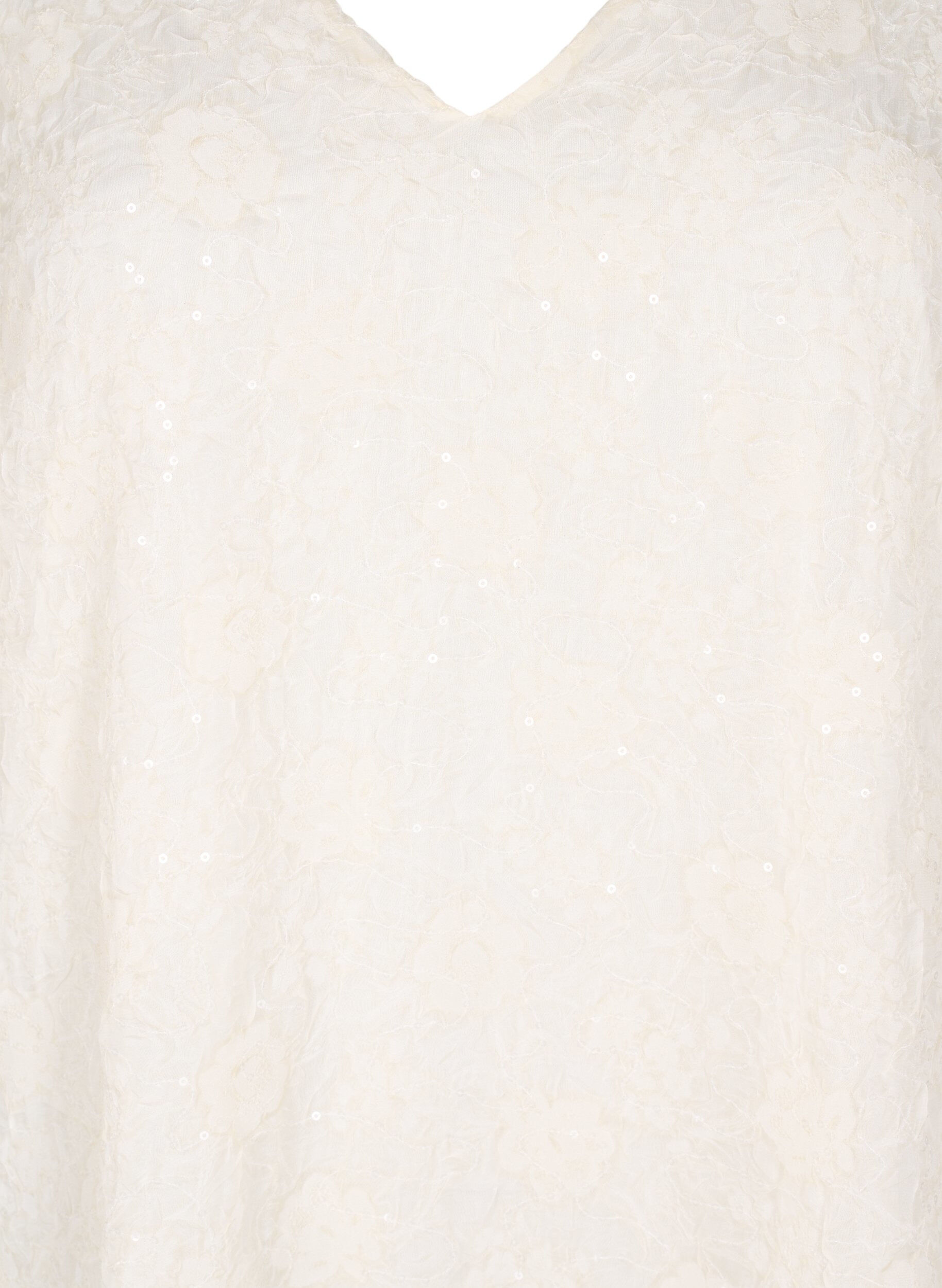 ZizziKurzes Festkleid mit Pailletten, Vanille, Packshot image number 2