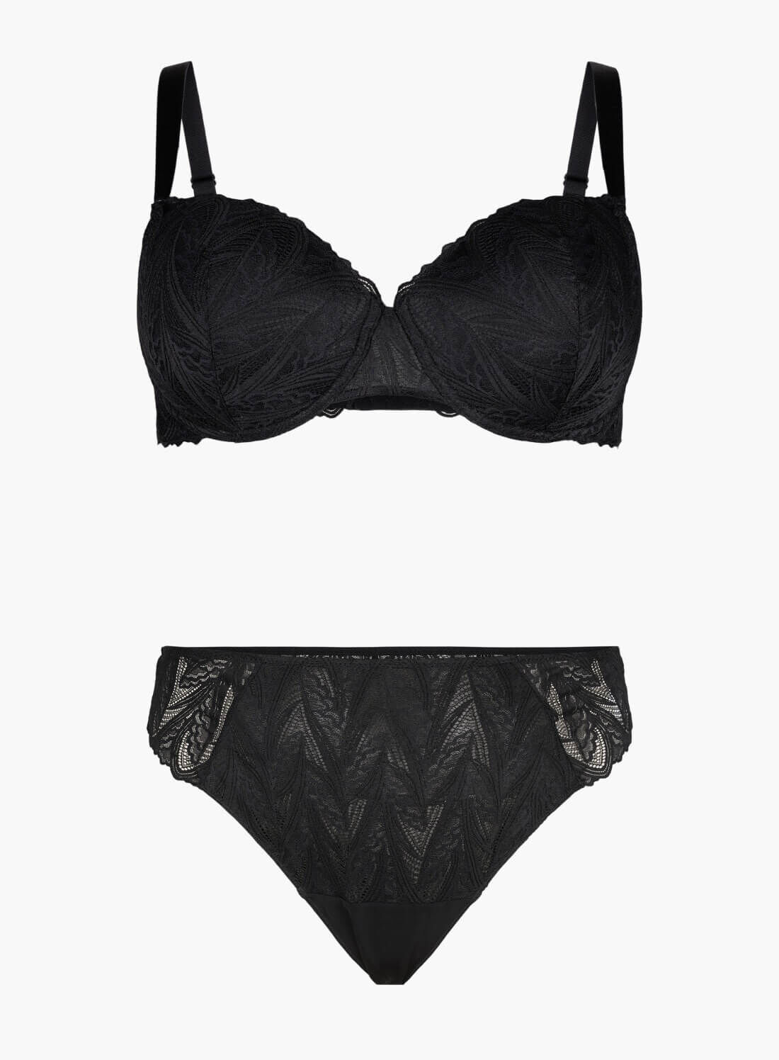 ZizziSchwarzes Unterw&auml;sche-Set, , Model