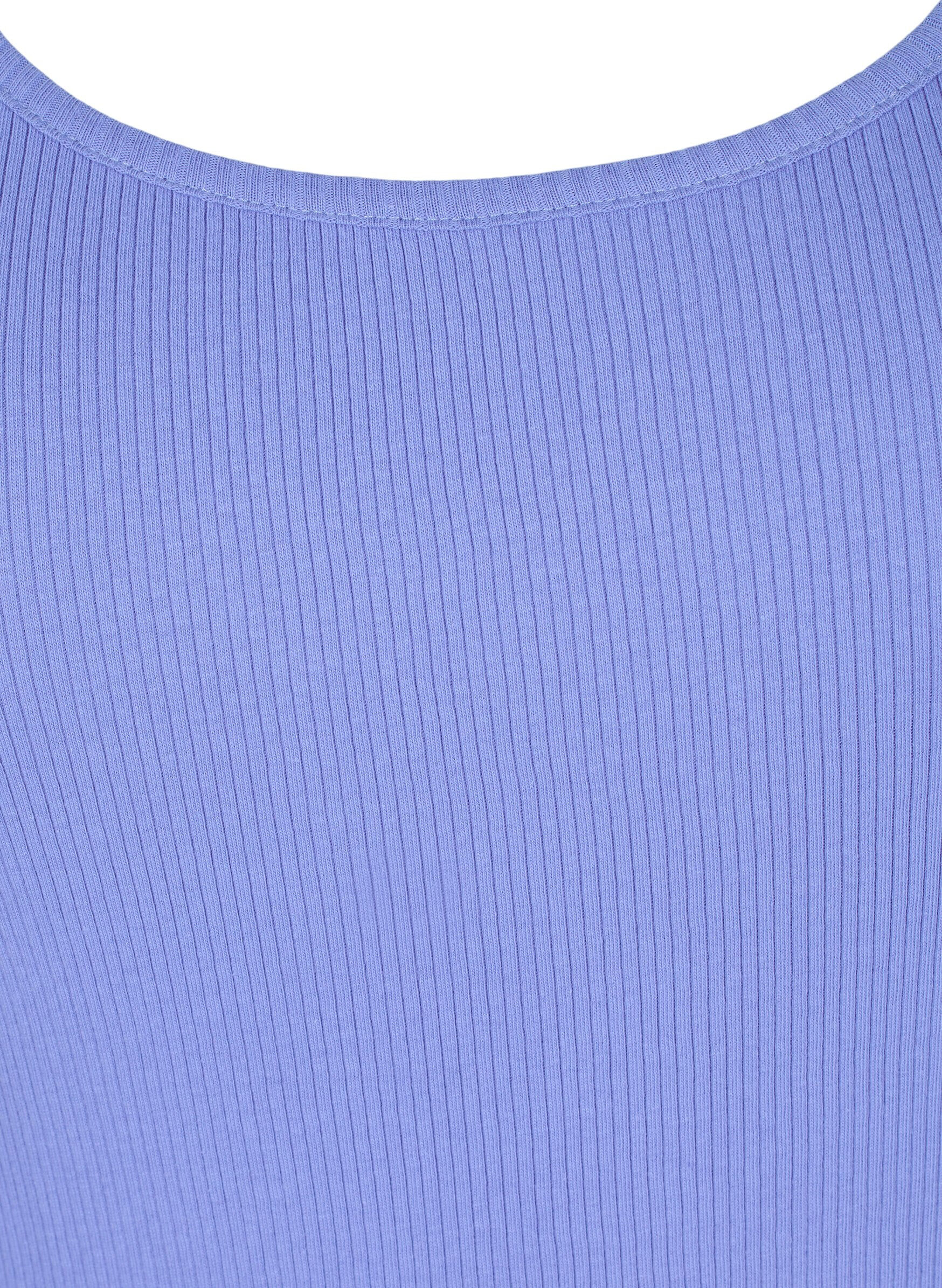 Zizzi2er-Pack Basic Tanktop in Ripp Optik, Ultramarine/White, Packshot image number 2