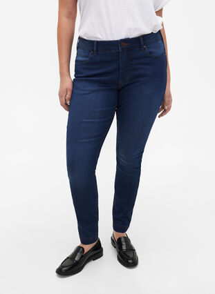 Viona Jeans mit normaler Taille, Blue Denim, Model image number 2
