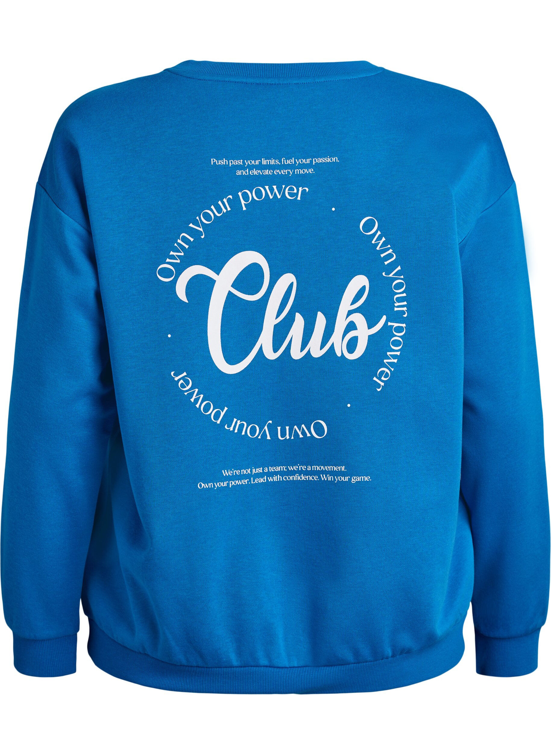 ZizziSweatshirt mit Textprint, Blau, Packshot image number 1