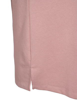 Sweatshirtkleid mit kurzen Ärmeln und Schlitzen, Adobe Rose, Packshot image number 3
