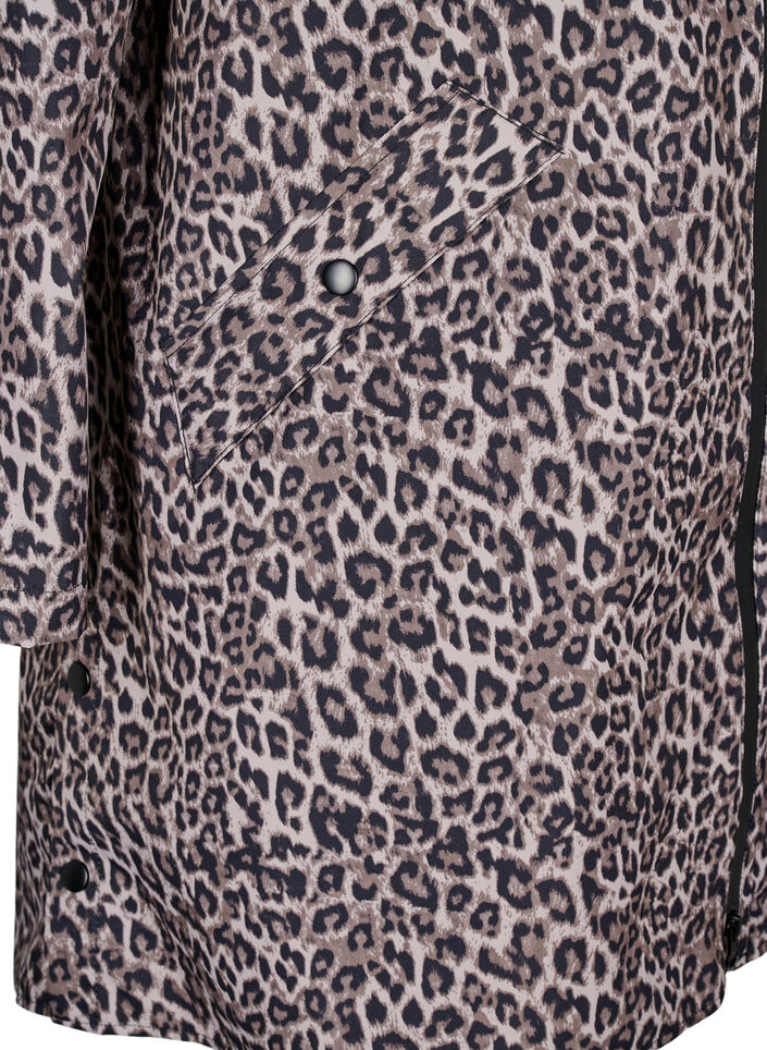 Regenjacke mit Taschen und Kapuze, Braun, Packshot image number 3