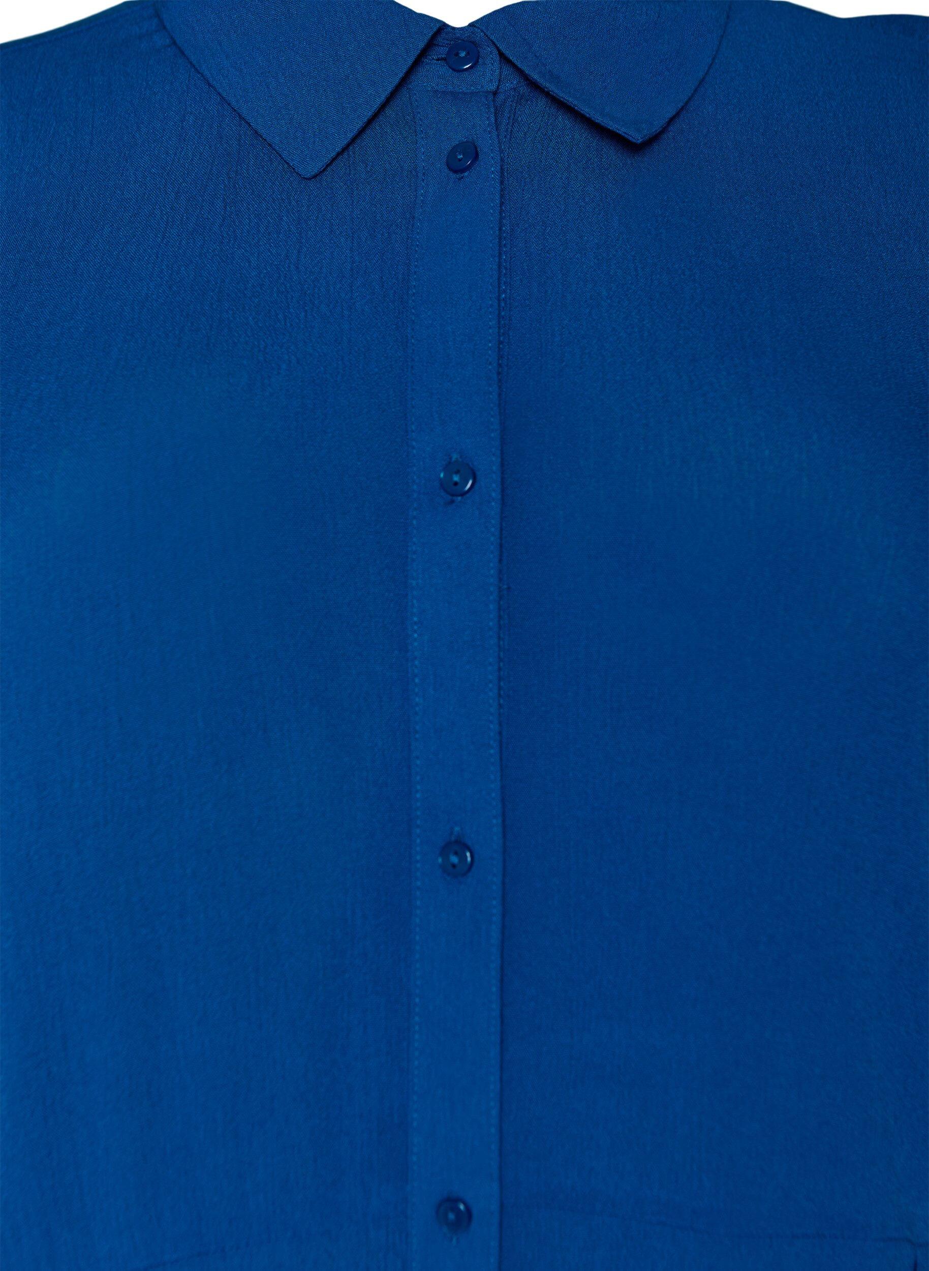 ZizziMidikleid mit kurzen &Auml;rmeln, Blau, Packshot image number 2