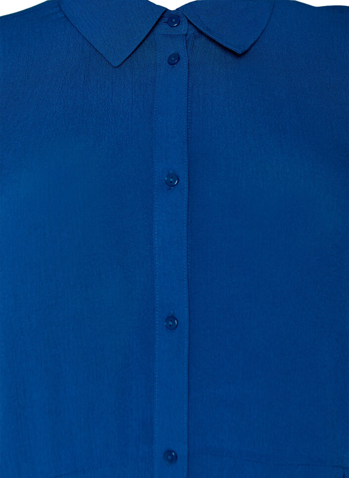 Midikleid mit kurzen &Auml;rmeln, Blau, Packshot image number 2