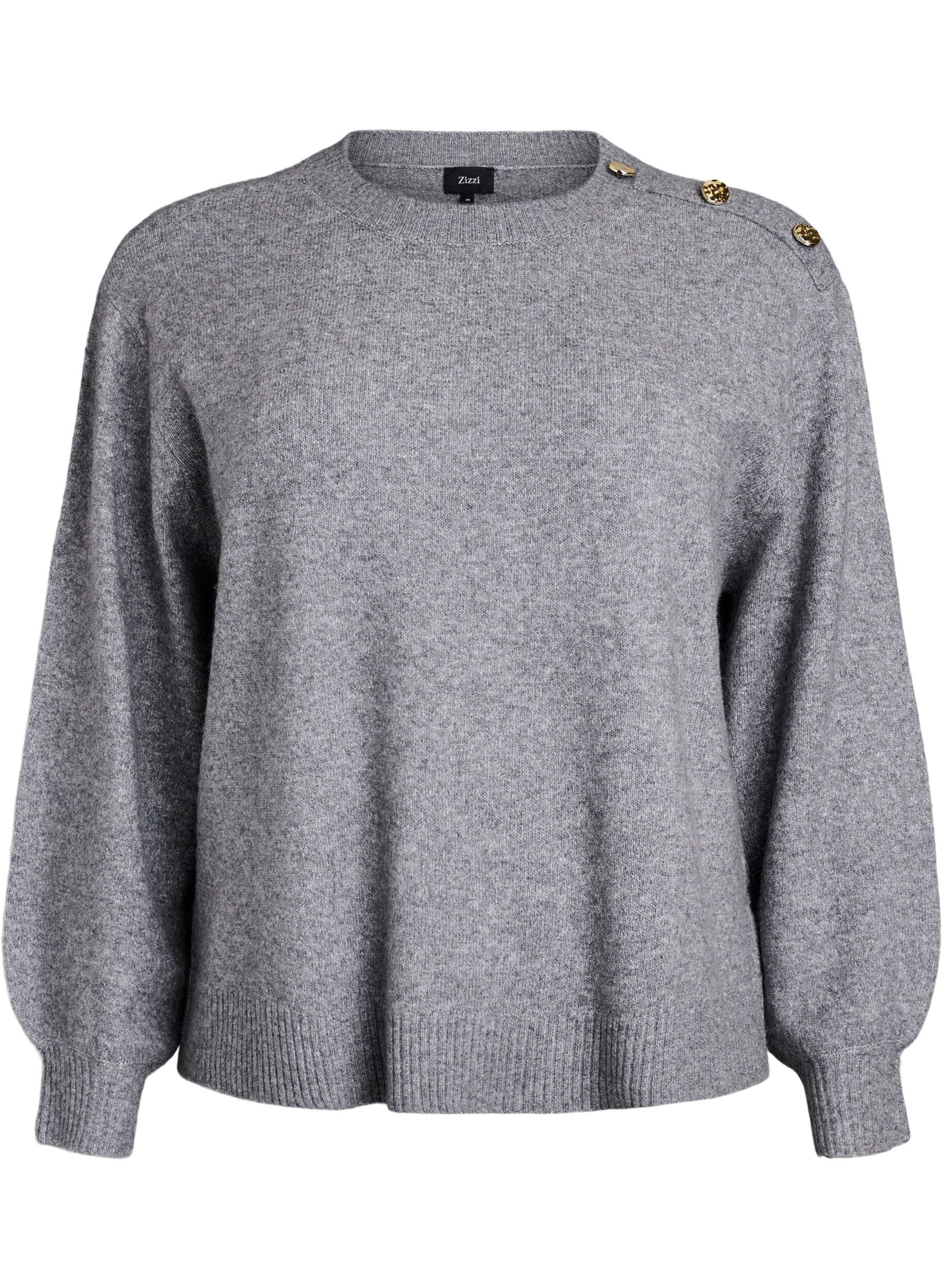 Strickbluse mit Knopfleiste