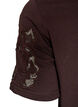 T-Shirt aus Baumwolle mit Spitzenapplikationen, Braun, Packshot image number 3