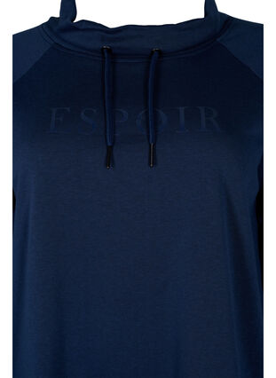 Sweatshirt mit hohem Kragen, Navy Blazer, Packshot image number 2