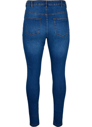Slim-Fit-Jeans mit Abriebdetails, Blue Denim, Packshot image number 1