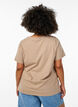 Baumwoll-T-Shirt mit Rundhalsausschnitt, Beige, Model image number 2