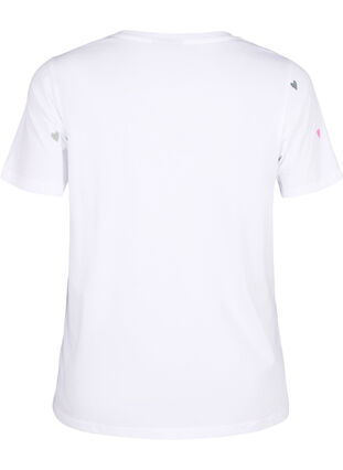 T-Shirt aus Bio-Baumwolle mit Herzen, Bright W. Love Emb., Packshot image number 1