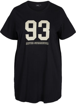 Oversize Schlaf-T-Shirt aus Bio-Baumwolle, Black w. 93, Packshot image number 0