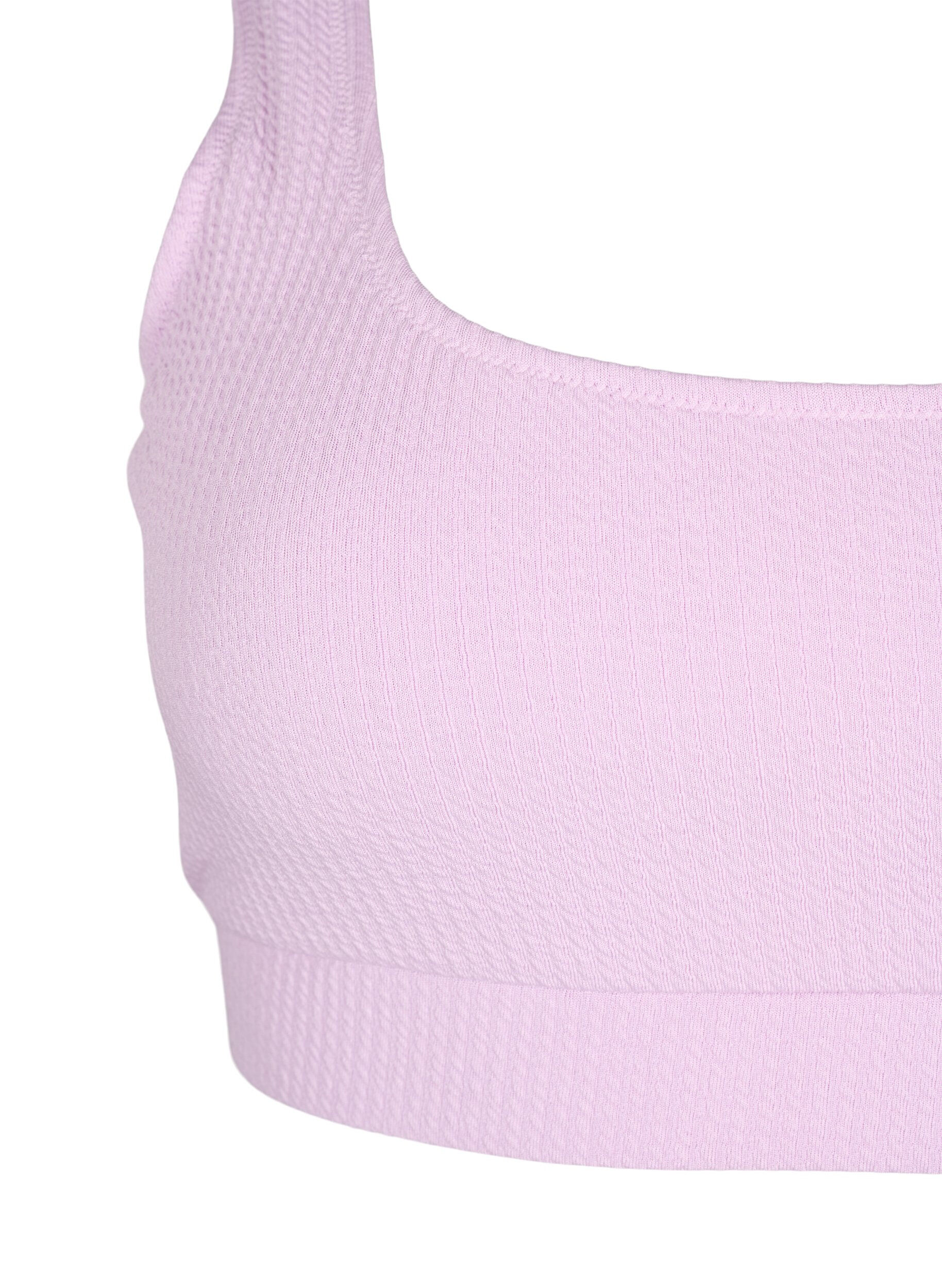 ZizziBikini-Top mit Krepp-Struktur, Orchid Bouquet, Packshot image number 2