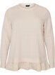Strukturierte Bluse mit R&uuml;schensaum, Vanille, Packshot image number 0