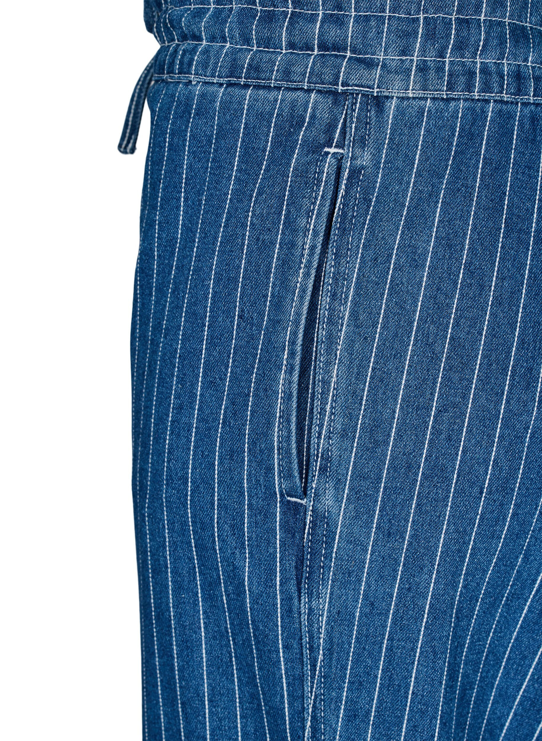 ZizziJeans mit weitem Bein und Streifen, Blau, Packshot image number 3