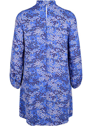 FLASH – Langärmeliges Kleid mit Aufdruck, Dazzling Blue AOP, Packshot image number 1