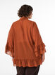 Bluse mit Bindeband und R&uuml;schendetails, Braun, Model image number 2