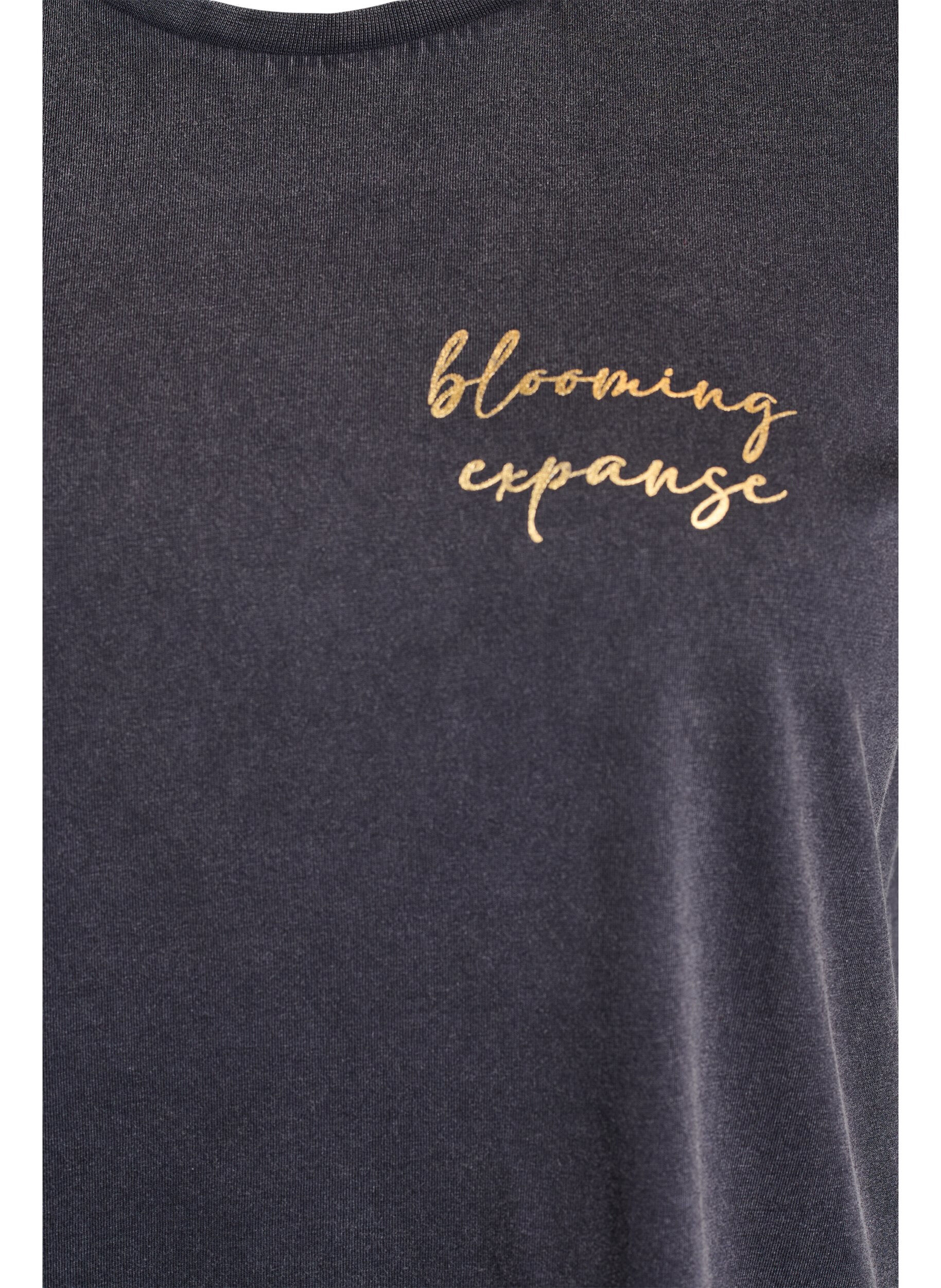 ZizziT-Shirt aus Bio-Baumwolle mit coolem Print, Grau, Packshot image number 2