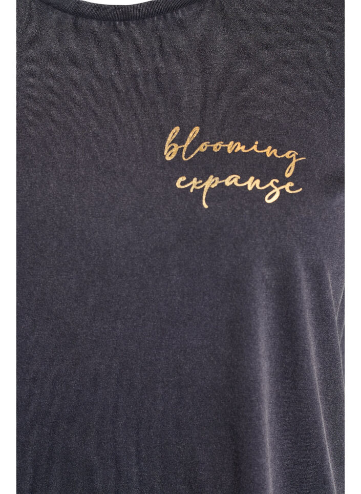 T-Shirt aus Bio-Baumwolle mit coolem Print, Grau, Packshot image number 2