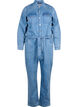 Langärmeliger Denim-Jumpsuit, Light Blue Denim, Packshot image number 0