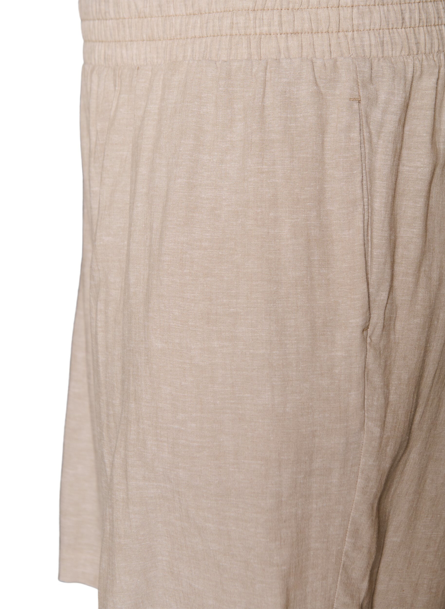 ZizziHoch taillierte Shorts aus Leinen und Viskose, Beige, Packshot image number 2