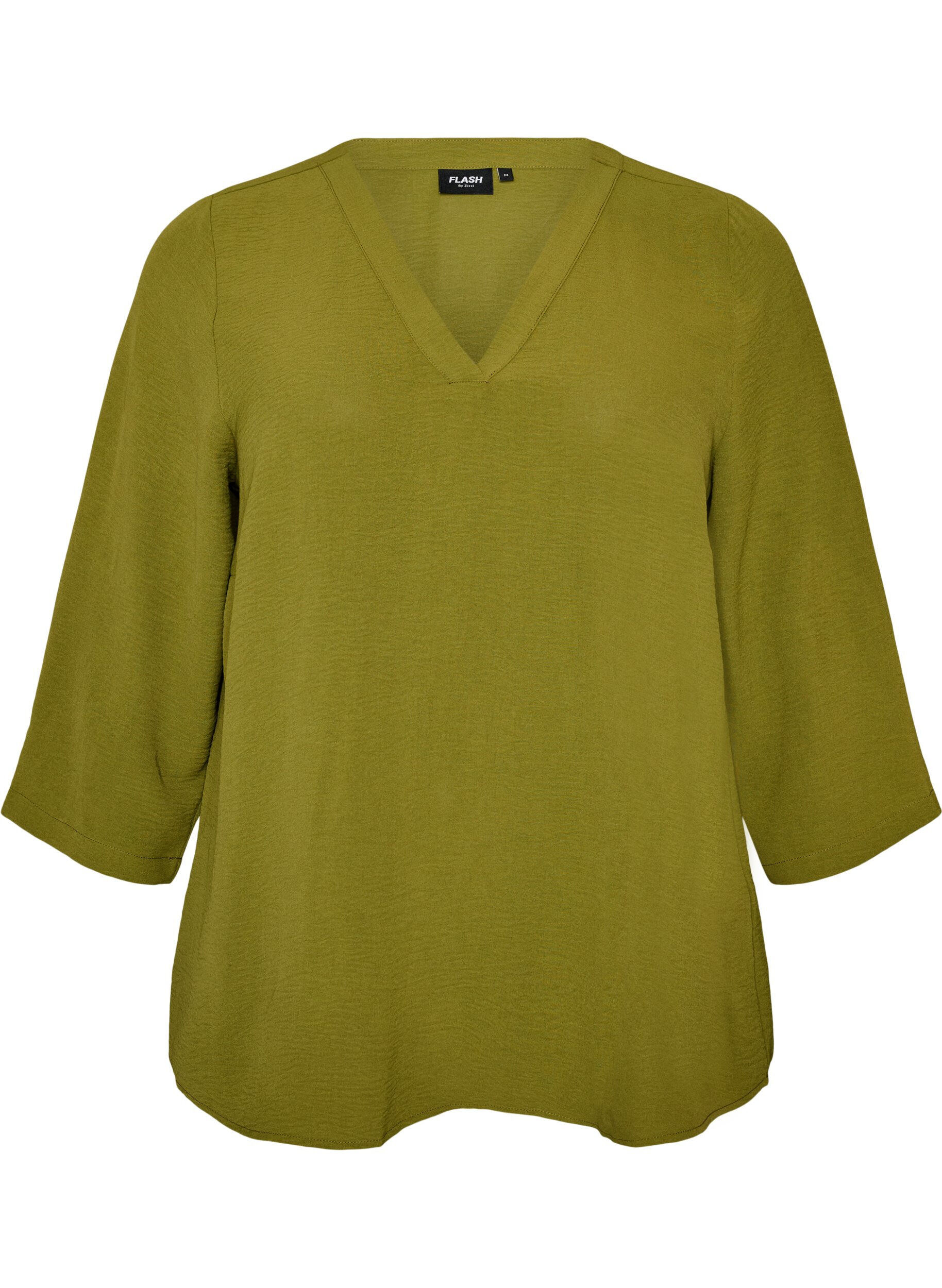 ZizziBluse mit 3/4-&Auml;rmeln, Gr&uuml;n, Packshot image number 0