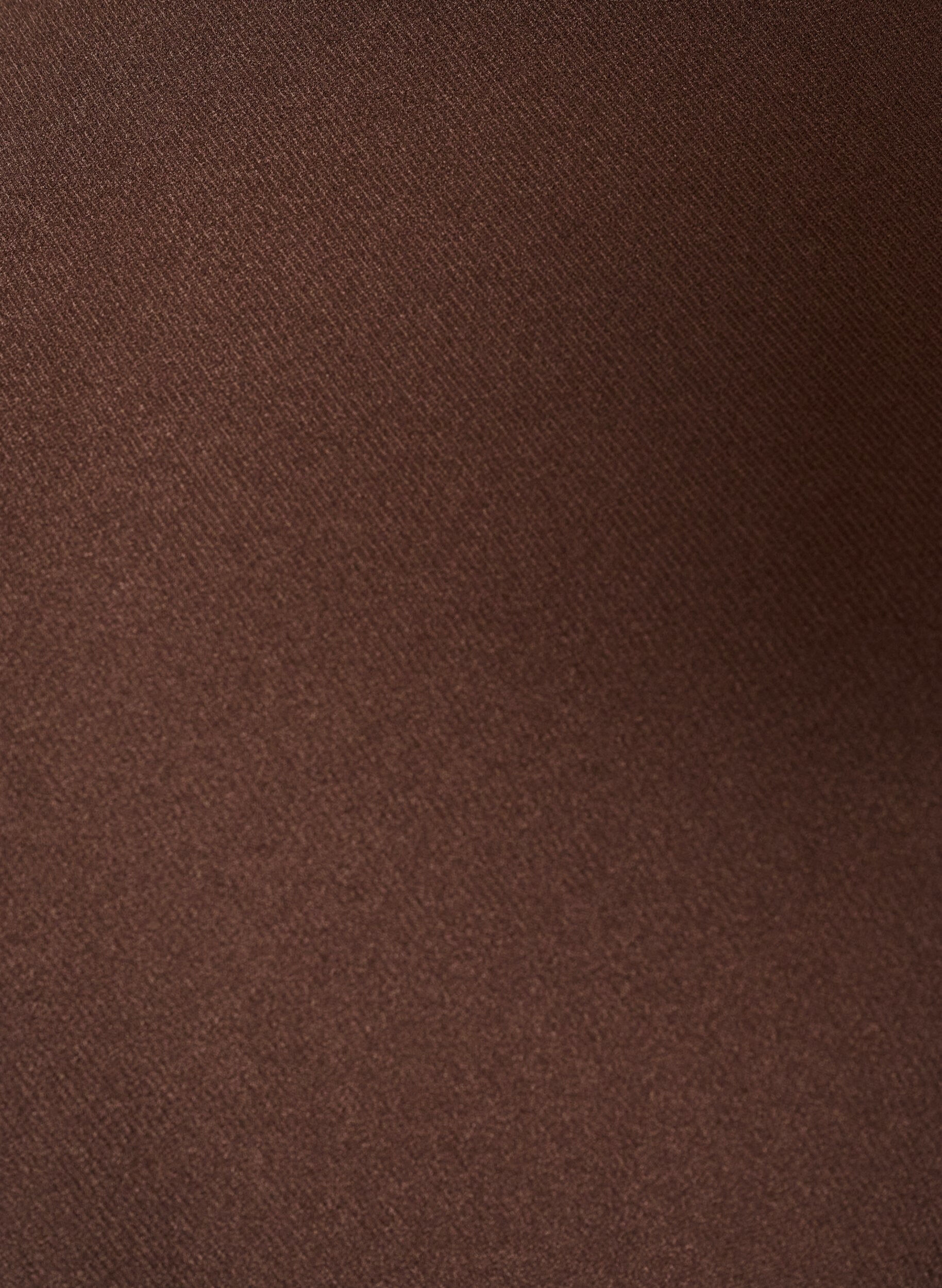 ZizziJerseykleid mit Drapierung und dekorativer Schnalle, Braun, Packshot image number 2