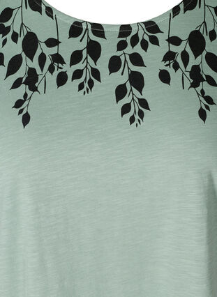 T-Shirt aus Baumwolle mit Printdetails, Chinois Green LEAF, Packshot image number 2