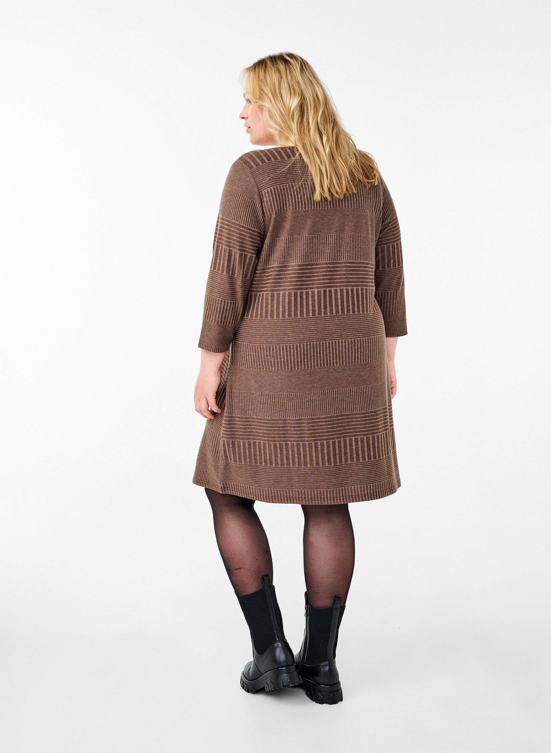 ZizziKleid mit 3/4-&Auml;rmeln und Streifenmuster, Ch. Martini Mel., Model image number 1