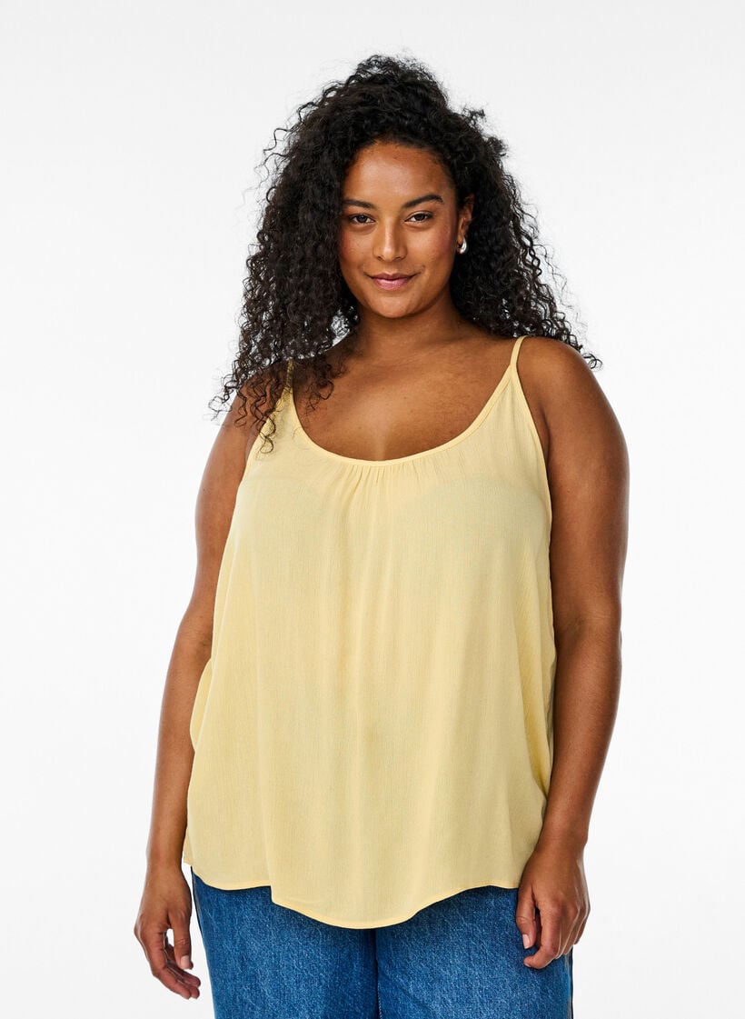 Tr&auml;gertop aus Viskose, Gelb, Model image number 0