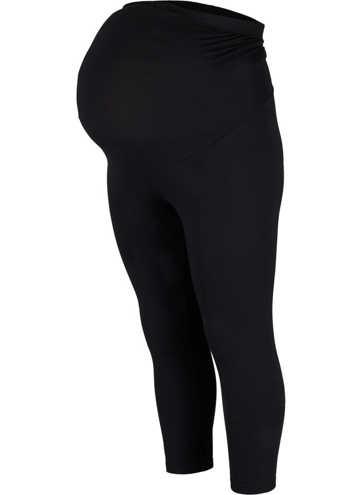 Schwangerschaftsleggings mit 3/4 Länge, Black, Packshot image number 0