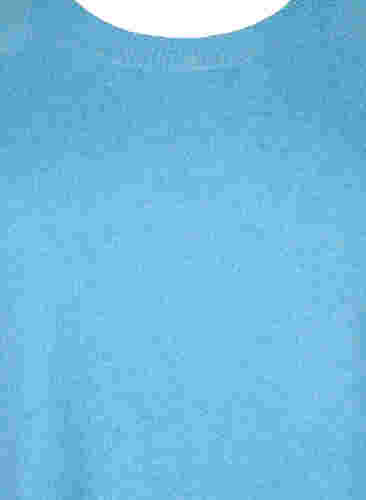 Strickbluse mit Knopfdetails, River Blue WhiteMel., Packshot image number 2