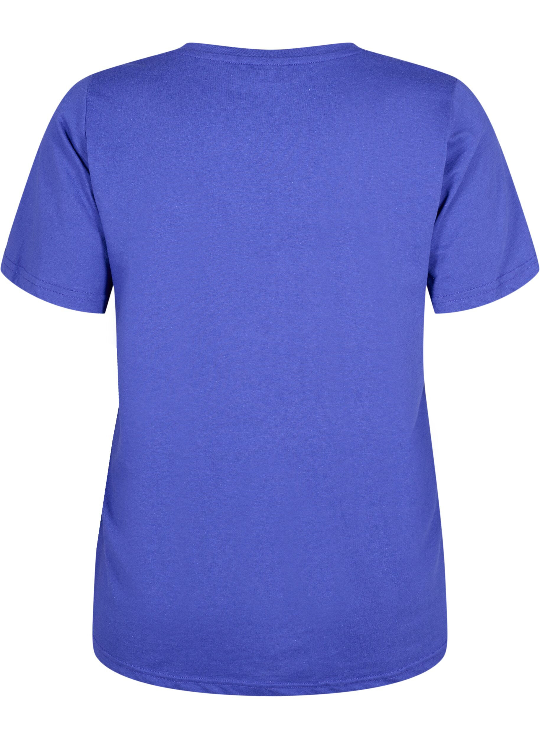 ZizziFLASH - T-Shirt mit V-Ausschnitt, Royal Blue, Packshot image number 1
