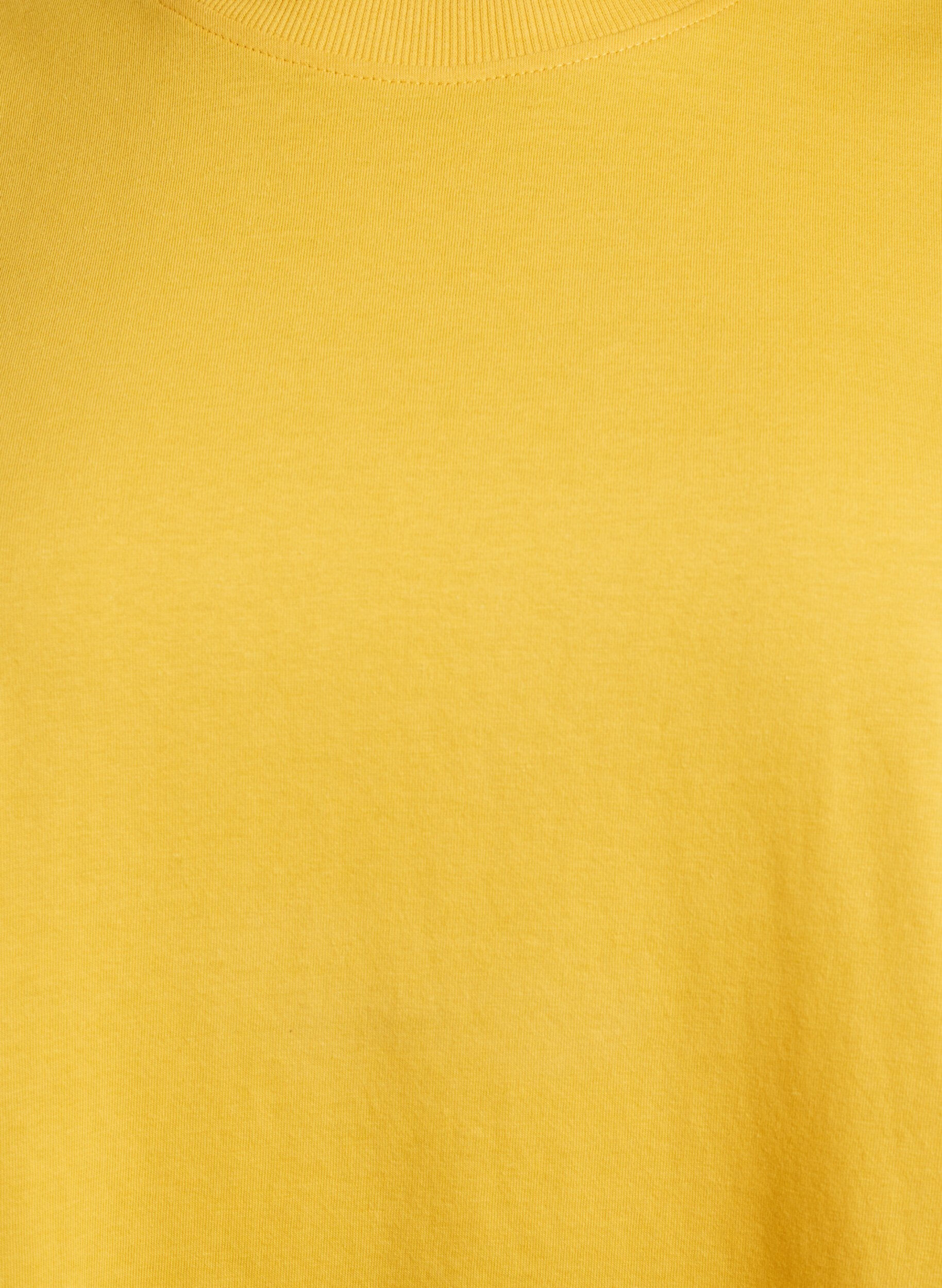 ZizziBasic-T-Shirt aus Baumwolle mit Rundhalsausschnitt, Gelb, Packshot image number 2