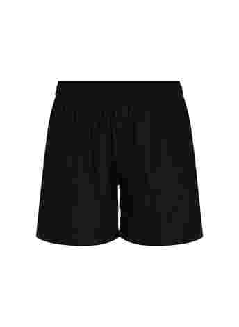Lockere Shorts aus einer Baumwollmischung mit Leinen