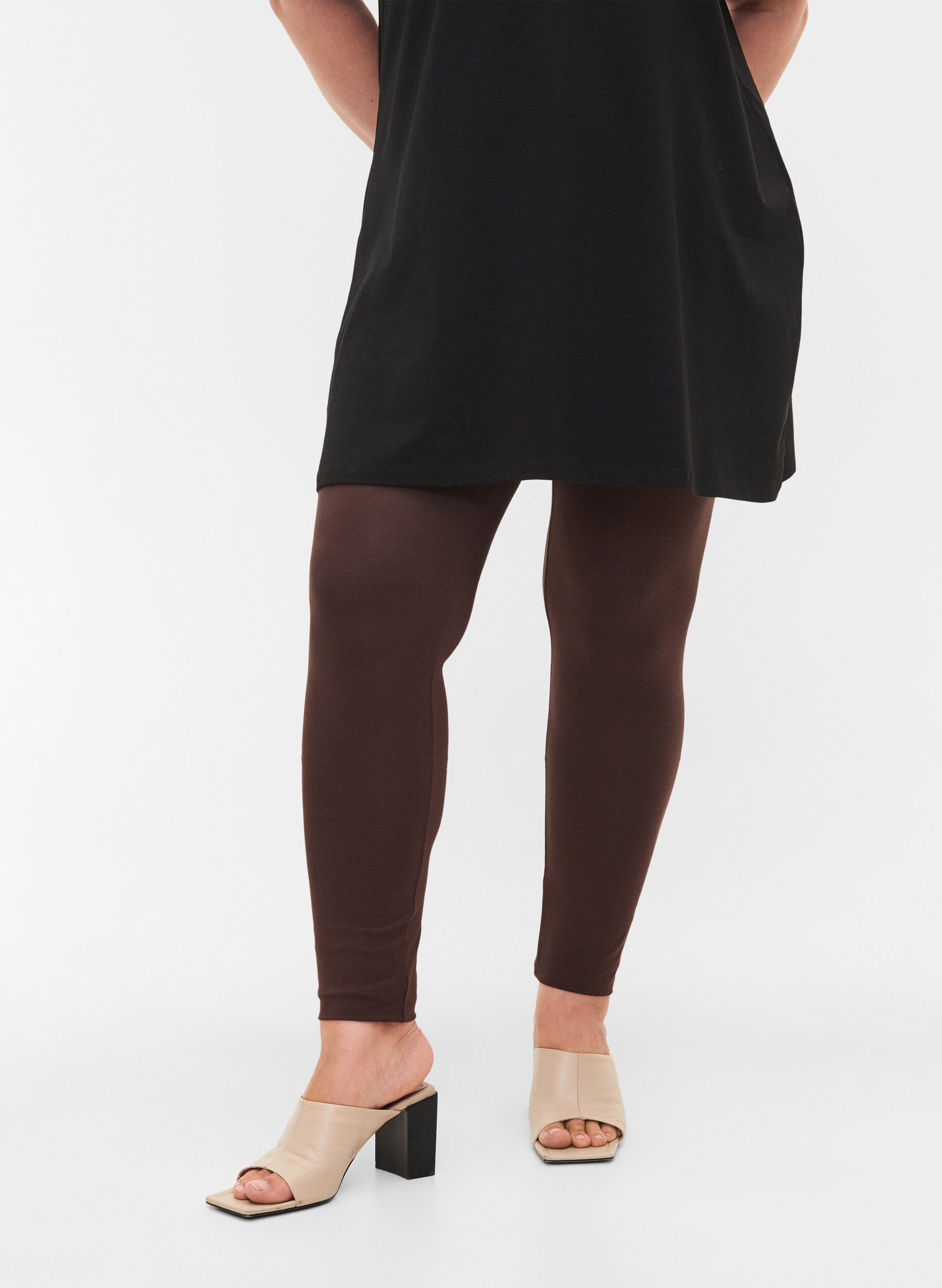 ZizziBasic-Leggings aus Viskose, Braun, Model image number 3
