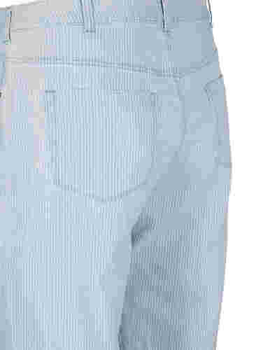 Straight Jeans mit Knöchellänge, Light Blue Stripe, Packshot image number 3