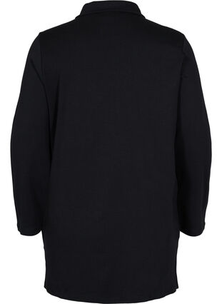 Baumwolltuniks mit Reißverschluss und Taschen, Black, Packshot image number 1