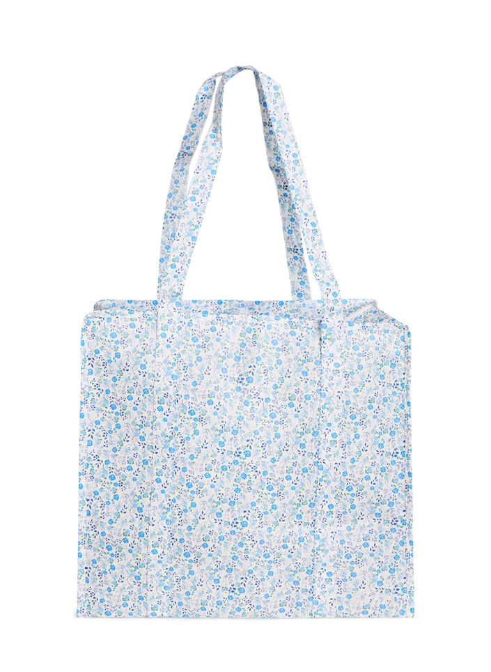 Einkaufstasche mit Rei&szlig;verschluss, Blau, Packshot image number 0