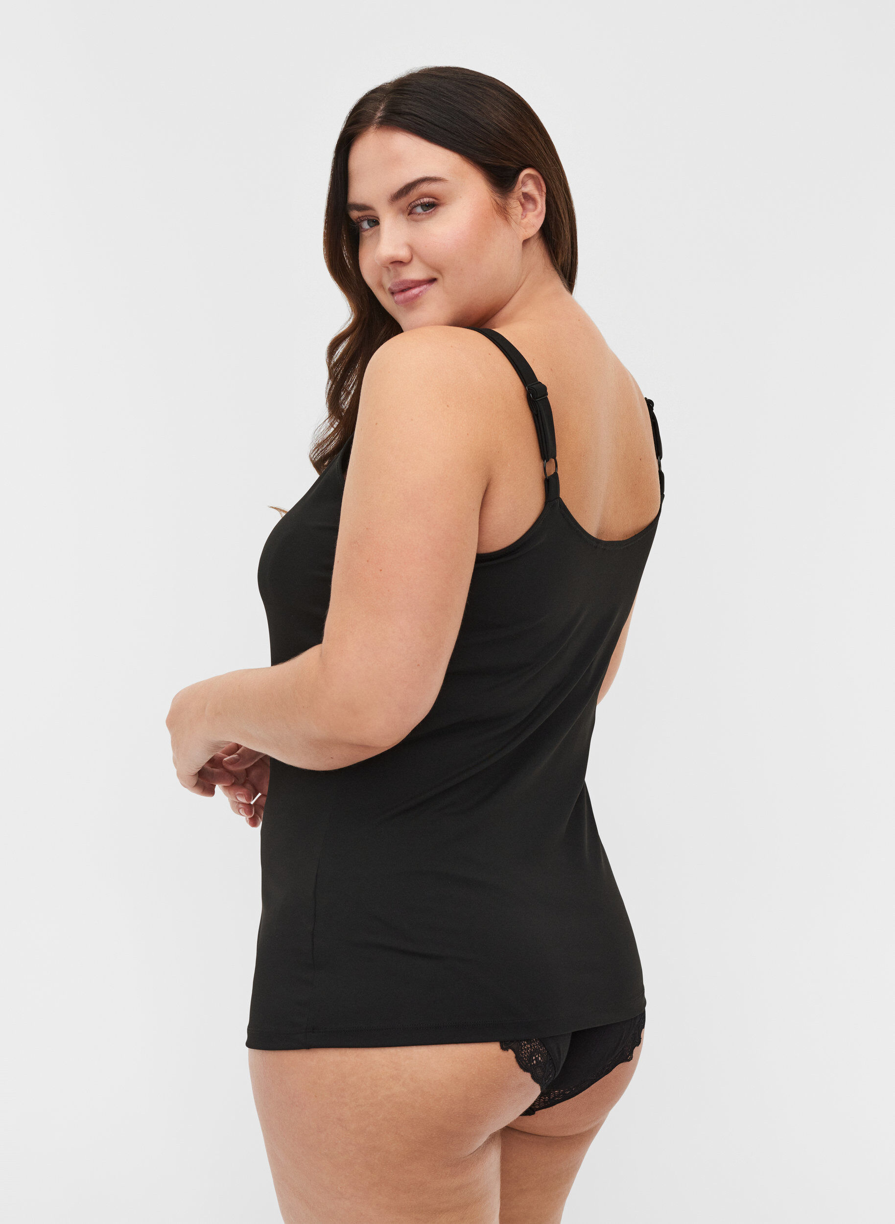 ZizziLight Shapewear Top mit verstellbaren Tr&auml;gern, Black, Model image number 1