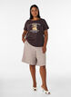 T-Shirt aus Baumwolle mit Katzen-Print und Rundhalsausschnitt, Braun, Model image number 1