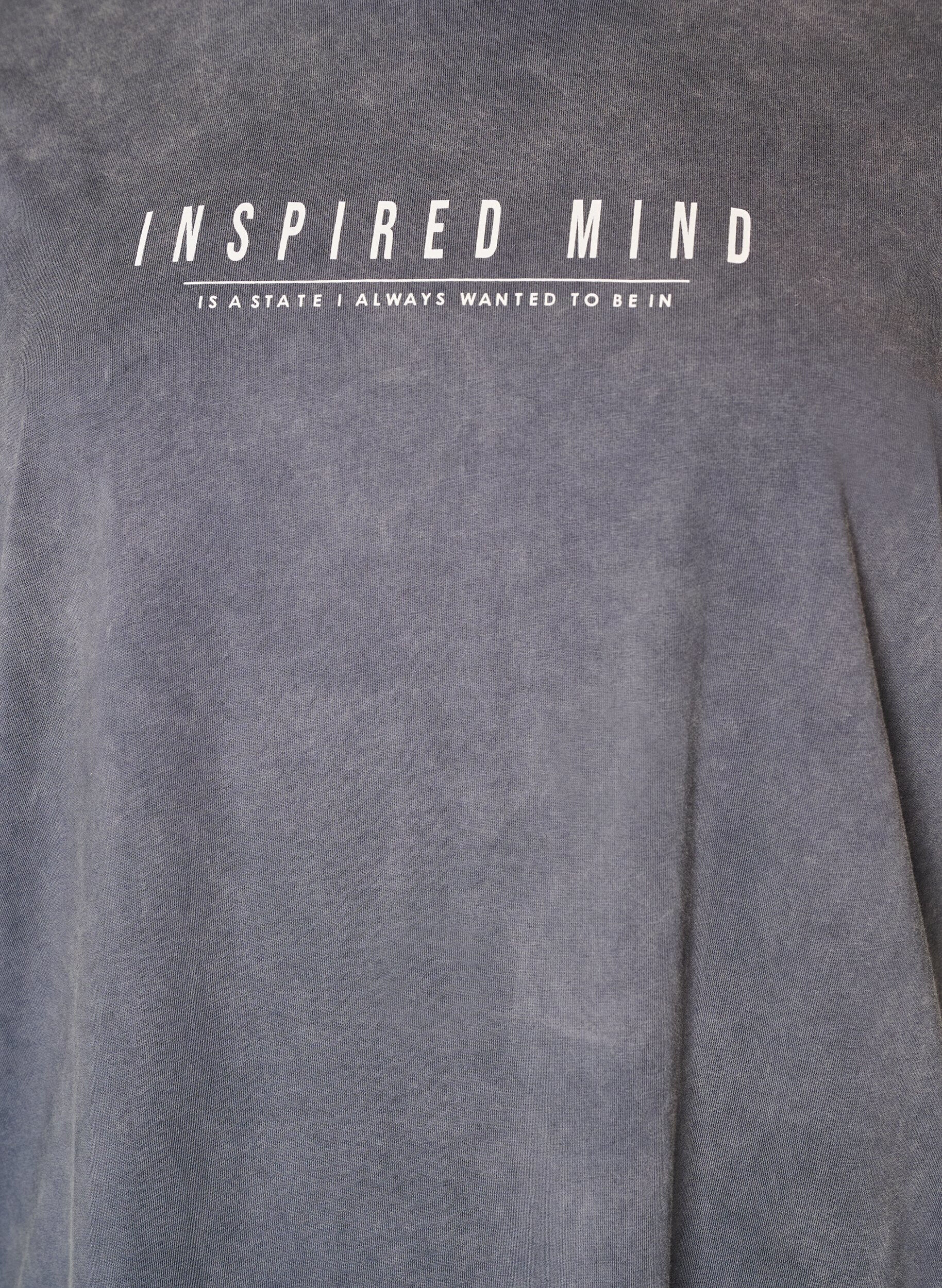 ZizziLockeres T-Shirt-Kleid mit Washed-Optik, Grau, Packshot image number 2