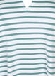 Baumwoll-T-Shirt mit Streifen und V-Ausschnitt, B.White/SeaP.Stripes, Packshot image number 2