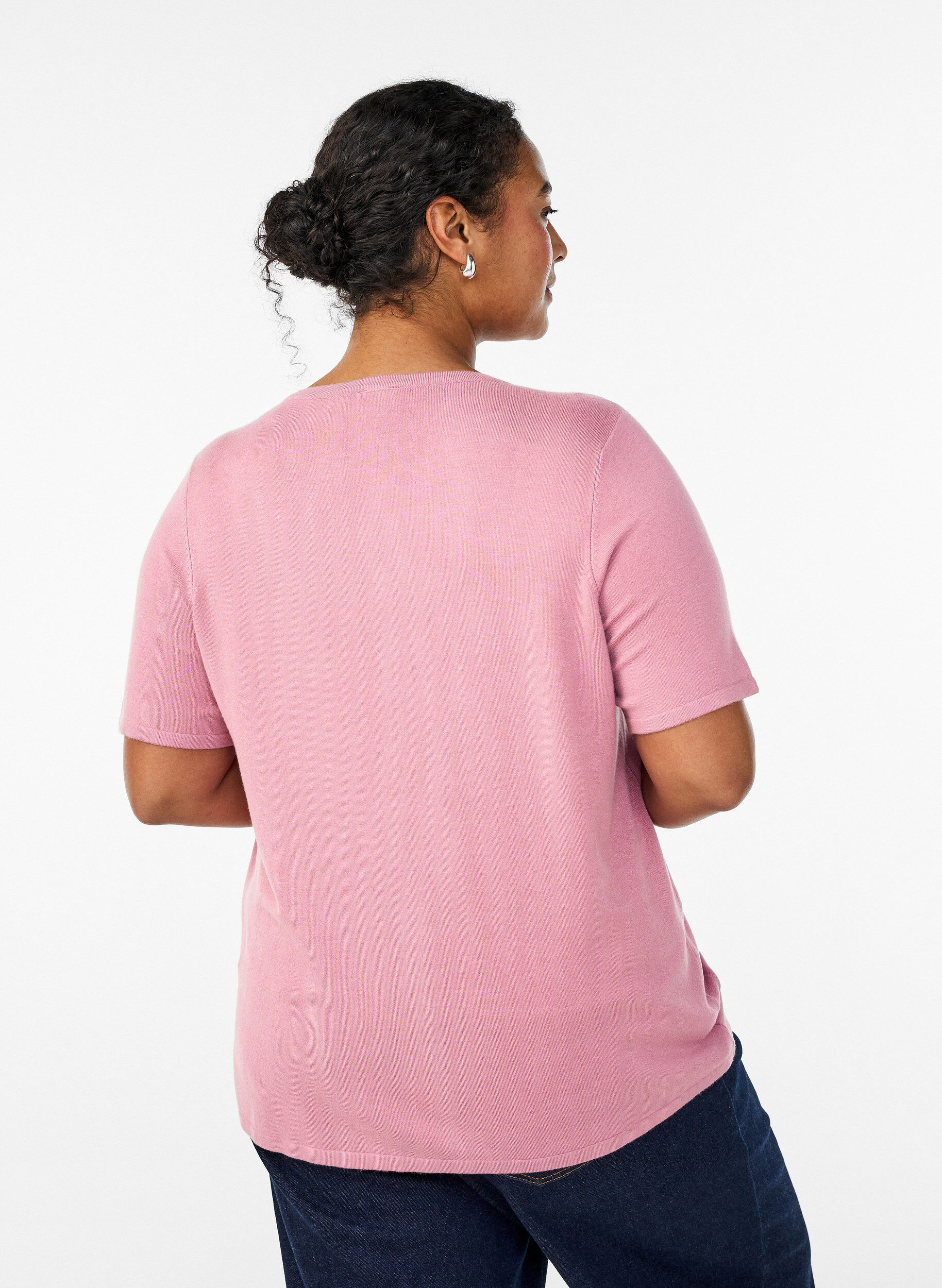 ZizziKurz&auml;rmelige Strickjacke aus Viskose, Rot, Model image number 2